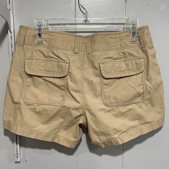 Y2K Old Navy Womens Mid Rise Khaki Shorts Size 6 2009 Granola Girl Summer Retro - Picture 3 of 8